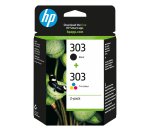 HP Pack de 2 cartouches authentiques d'encre noire/trois couleurs 303