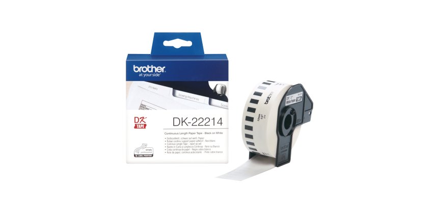 Brother DK-22214 ruban d'étiquette Noir sur blanc