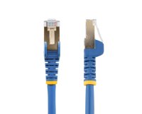 StarTech.com Câble Ethernet CAT6a 5m - Cordon RJ45 Blindé STP Anti-Accrochage 10GbE LAN - Câble Réseau Internet 100W PoE - Bleu - Snagless - Testé Individuellement - UL/TIA