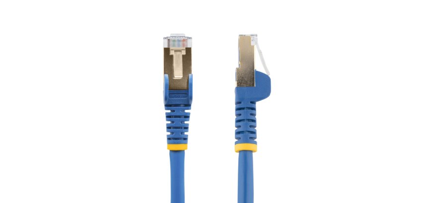 StarTech.com Câble Ethernet CAT6a 5m - Cordon RJ45 Blindé STP Anti-Accrochage 10GbE LAN - Câble Réseau Internet 100W PoE - Bleu - Snagless - Testé Individuellement - UL/TIA