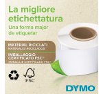 DYMO LabelWriter Etichette durevoli originali | 57mm x 32mm | Poliestere bianco | 800 etichette autoadesive | Alte prestazioni | Per stampanti di etichette LabelWriter