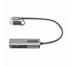 StarTech.com Lecteur de Cartes Mémoire Multi-Média, Lecteur de Cartes SD/microSD/CompactFlash, Adaptateur de Cartes Portables USB 5Gbps, Lecteur de Cartes USB-C avec Adaptateur USB-A - Compatible avec tous les OS