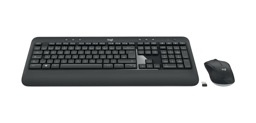 Logitech 920-008675 clavier Souris incluse Universel RF sans fil QWERTZ Allemand Noir