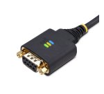 StarTech.com Adaptateur USB vers Série Null Modem de 3m, Vis/Écrous DB9 Interchangeables, COM Rétention, Câble Adaptateur USB-A vers RS232, FTDI, ESD Niveau 4, Windows/macOS/ChromeOS/Linux - Construction TPE