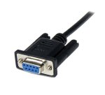 Cable 2m Módem Nulo Null Serie Serial DB9 Hembra a Macho - Negro