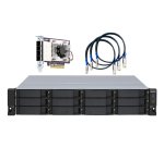 QNAP TL-R1200S-RP Boîtier de disques de stockage Boîtier disque dur/SSD Noir, Gris 2.5/3.5"