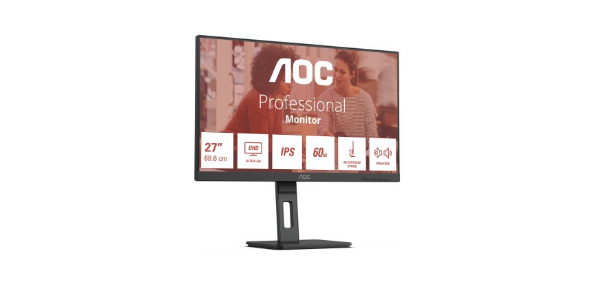 AOC E3 U27E3UF Monitor PC 68,6 cm (27") 3840 x 2160 Pixel 4K Ultra HD LED Nero