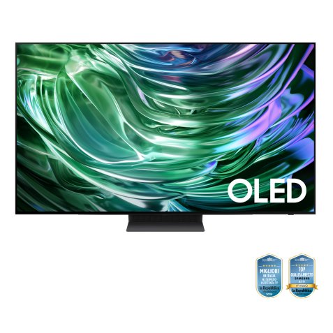 Samsung TV OLED 4K 77” QE77S90DAEXZT Smart TV Wi-Fi Graphite Black 2024, Processore NQ4 AI GEN2, Self-illuminating pixels, Laser Slim Design, Dolby Atmos