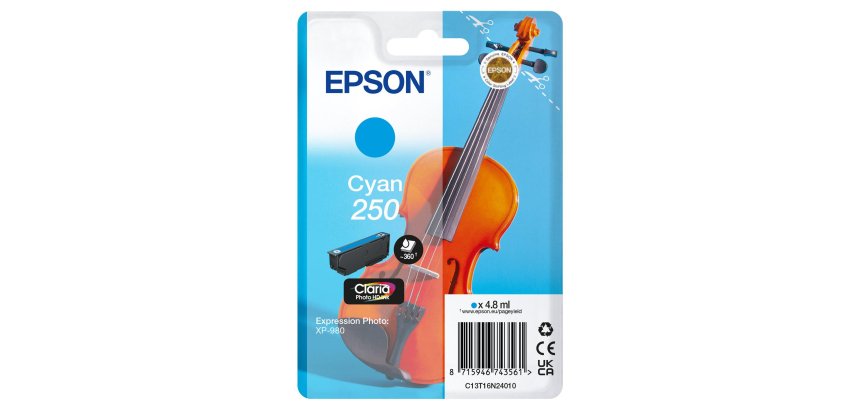 Epson 250 Violin Claria Photo HD cartouche d'encre 1 pièce(s) Original Cyan
