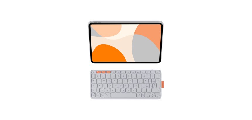 Logitech Flip Folio QWERTY Italian Bluetooth Light grey