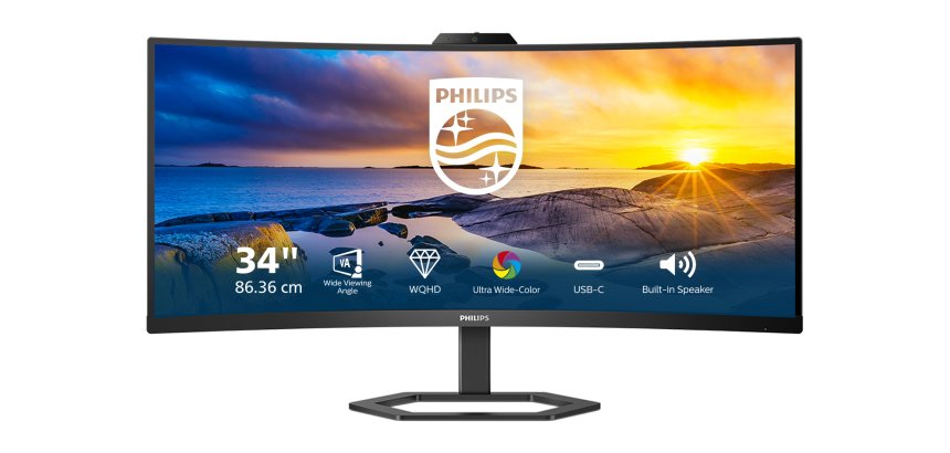 Monitor de videoconferencia Philips 5000 series 34E1C5600HE/00 LED display 86,4 cm (34") 3440 x 1440 Pixeles 4K Ultra HD Negro