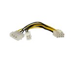 StarTech.com Adaptateur d’alimentation EPS 8 broches vers P4 et LP4 de 15 cm - F/M
