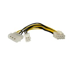 StarTech.com Adaptateur d’alimentation EPS 8 broches vers P4 et LP4 de 15 cm - F/M