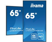 iiyama LH6541UHS-B1AG Écran d'affichage dynamique 163,8 cm (64.5") LCD 500 cd/m² 4K Ultra HD Noir 24/7