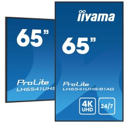 iiyama LH6541UHS-B1AG Écran d'affichage dynamique 163,8 cm (64.5") LCD 500 cd/m² 4K Ultra HD Noir 24/7