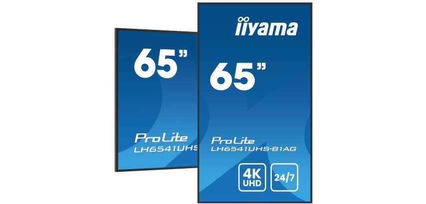 iiyama LH6541UHS-B1AG Écran d'affichage dynamique 163,8 cm (64.5") LCD 500 cd/m² 4K Ultra HD Noir 24/7