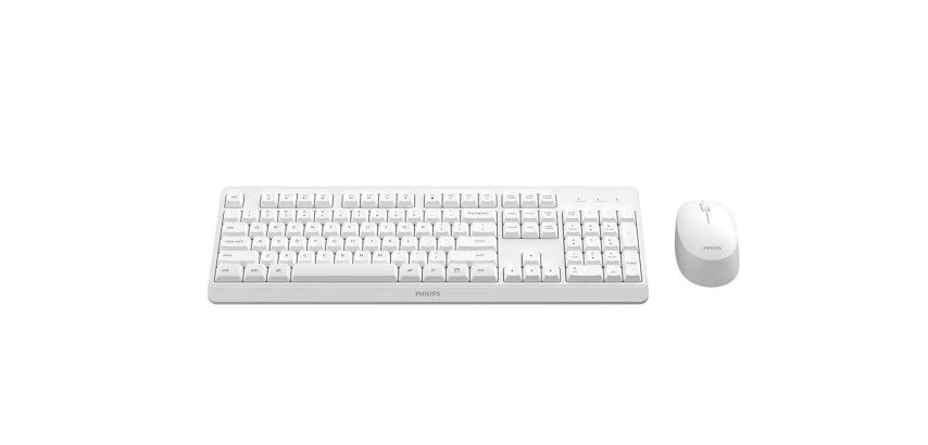 Philips 3000 series SPT6307WL/16 teclado Ratón incluido Universal RF inalámbrico QWERTY Inglés Blanco