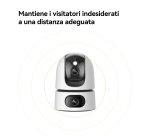 Imou Ranger DUAL 6MP. Telecamera da interno a doppia ottica (3MP+3MP), motorizzata, sirena integrata e faretto, rilevamento suoni anomali/umano/animale, smart tracking, funzione privacy, visione notturna, comunicazione bidirezionale, Wi-fi 2.4Ghz, registr