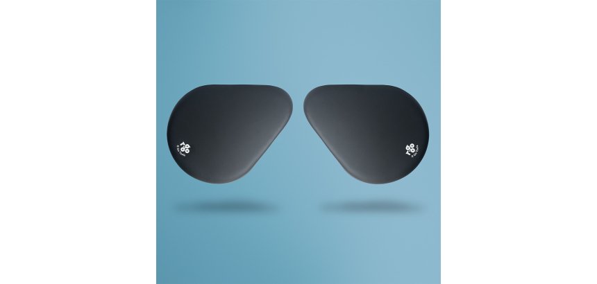 R-Go Tools Accoudoir R-Go split, accoudoir ergonomique en deux parties, réglable, symétrique, avec mousse souple, noir