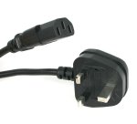 StarTech.com Cable de 1m (3 pies) de Alimentación de Ordenador para el Reino Unido UK, BS1363 a C13, 18AWG, 10A 250V, Cable Inglés de Corriente de Repuesto, Cable de Alimentación de TV