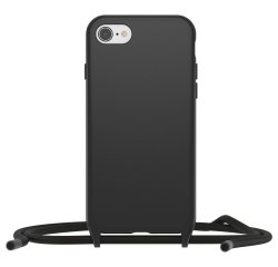 OtterBox React Necklace Coque pour iPhone SE (3rd/2nd gen)/8/7, coque de protection ultra fine avec collier réglable et amovible, testé selon les normes militaires. Noir
