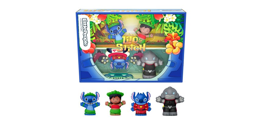 Fisher-Price Little People Collector Disney Lilo & Stitch Special Edition Set for Adults & Fans, 4 Figures