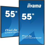 iiyama LH5575UHS-B1AG Écran d'affichage dynamique Écran plat de signalisation numérique 138,7 cm (54.6") LCD Wifi 500 cd/m² 4K Ultra HD Noir Intégré dans le processeur Android 11 24/7