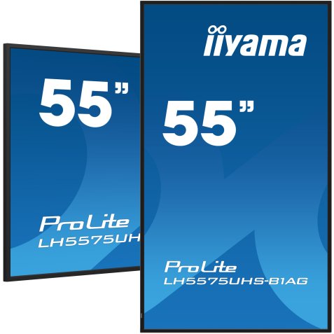 iiyama LH5575UHS-B1AG Écran d'affichage dynamique Écran plat de signalisation numérique 138,7 cm (54.6") LCD Wifi 500 cd/m² 4K Ultra HD Noir Intégré dans le processeur Android 11 24/7