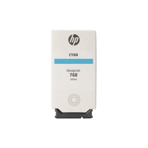 HP Cartucho de tinta cian DesignJet 768 de 500 ml