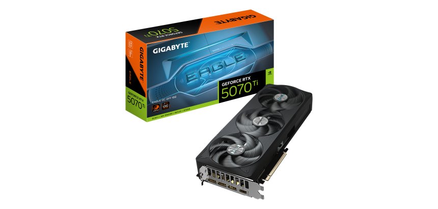 GIGABYTE GeForce RTX 5070 Ti EAGLE OC SFF 16G Scheda Grafica - 16GB GDDR7, 256 bit, PCI-E 5.0, 2542 MHz Core Clock, 3 x DP 2.1a, 1 x HDMI 2.1b, NVIDIA DLSS 4, GV-N507TEAGLE OC-16GD