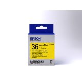 Epson Ruban magnétique pour étiqueteuse LK-7YB2 Noir/Jaune D 36 mm (1,5 m)