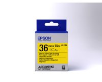Epson Ruban magnétique pour étiqueteuse LK-7YB2 Noir/Jaune D 36 mm (1,5 m)