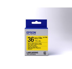 Epson Ruban magnétique pour étiqueteuse LK-7YB2 Noir/Jaune D 36 mm (1,5 m)