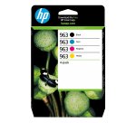 HP 963 Pack de 4 cartouches d'encre Noir/Cyan/Magenta/Jaune authentiques