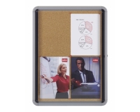 Vitrine affichage nobo liege premium plus porte battante   verre securite serrure 6      feuilles a4 709x668mm