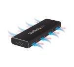 StarTech.com Boîtier Aluminium M.2 SSD vers USB 3.0 (5Gbps) avec UASP - Noir - M.2 NGFF SATA avec Clé B & Clé B+M - Boîtier Externe M.2 Portable - Non Compatible avec NVMe / AHCI