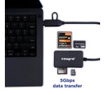 Integral INCRMULTI3.2ACR lecteur de carte mémoire USB 3.2 Gen 1 (3.1 Gen 1) Type-A/Type-C Noir