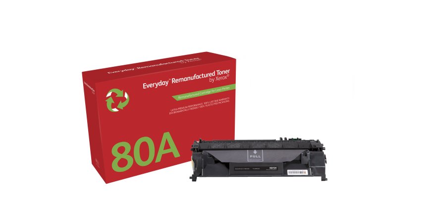 Tóner Everyday™ Mono remanufacturado de Xerox es compatible con HP 80A (CF280A), Capacidad estándar