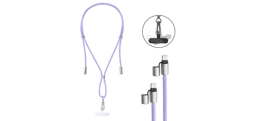 Intenso Handykette als Lade- + Datenkabel USB-C bis 1,65m lila cavo USB USB C Viola