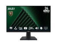 MSI Pro MP245G 24 Inch Monitor, FHD (1920 x 1080), 100Hz, IPS, 1ms, 1x HDMI 1.4b, 1x DP 1.2a output, 1x D-Sub(VGA), Built-in Speakers, Anti-Glare, Anti-Flicker, Less Blue light, TÜV Certified, VESA, Kensington, Black