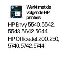 HP 62 originele drie-kleuren inktcartridge