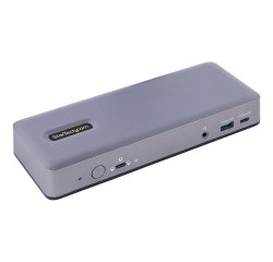 StarTech.com USB-C Docking Station, Multi Monitor USB-C Dock, HDMI/DP/DP Alt-mode, 3x 4K30 / 2x 4K60, 7-Port USB Hub, 60W Power Delivery, GbE, 3.5mm Audio, Works With Chromebook Certified