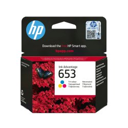 HP Cartouche d’encre Ink Advantage trois couleurs 653 authentique
