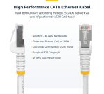 StarTech.com 15m CAT8 Netwerkkabel, Wit, Snagless RJ45, 25G/40G, 2000MHz, 100W PoE++, S/FTP, 26AWG 100% Pure Koperdraad, LSZH, Shielded Ethernet Kabel met Trekontlasting, Fluke Channel Getest