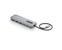 StarTech.com Adaptateur Multiport USB-C vers Deux Ports DisplayPort 10-en-1, Recharge Power Delivery 100 W, 2 x 4K 60Hz, Hub 5 Ports à 5 Gbps, Gigabit Ethernet, Mini Dock Type-C