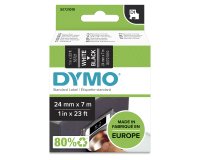 Nastro D1 standard 537210 - 24 mm x 7 mt - PL - bianco/nero - Dymo