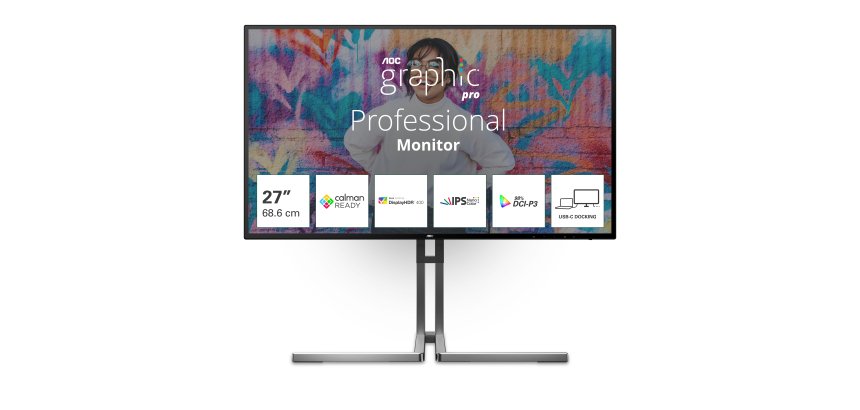 AOC U3 U27U3CV écran plat de PC 68,6 cm (27") 3840 x 2160 pixels 4K Ultra HD LCD Noir