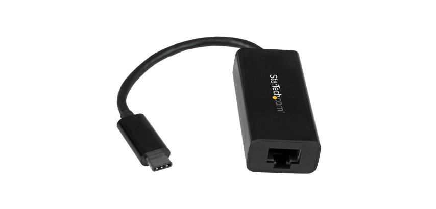 StarTech.com USB-C to Gigabit Ethernet Adapter, Black, Thunderbolt 3 / 4 Compatible, Windows & Mac, RJ45 LAN Network Converter