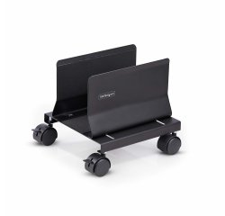 StarTech.com Support Mobile pour Unité Centrale, Support Mobile pour Unité Centrale PC à Roulettes, Charge Maximale de 21kg, Chariot à Roulettes pour Ordinateur de Bureau, Chariot en Acier, Support Réglable