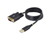 StarTech.com Câble USB-Série de 1m - Rétention COM, Vis/Écrous Interchangeables, Adaptateur USB vers DB9 RS232, Convertisseur USB RS232, Circuit Intégré FTDI, Protection ESD, Windows/macOS/Linux